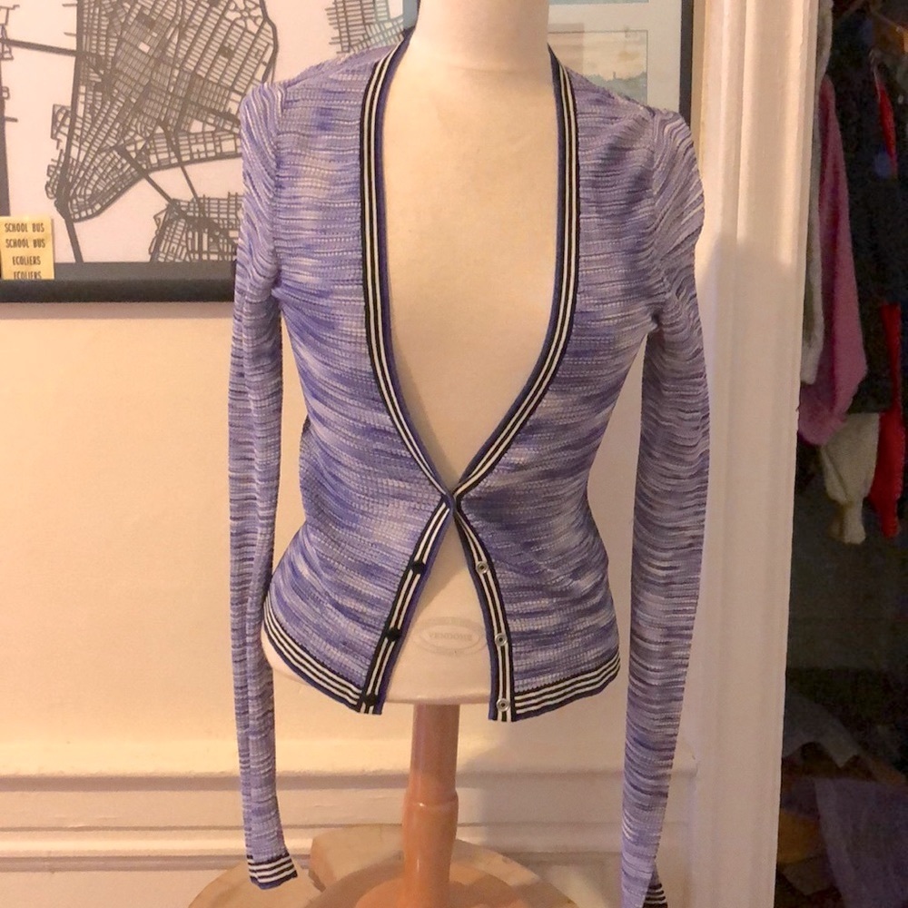 LAST CHANCE MISSONI zig zag purple cardigan - Picture 1 of 5
